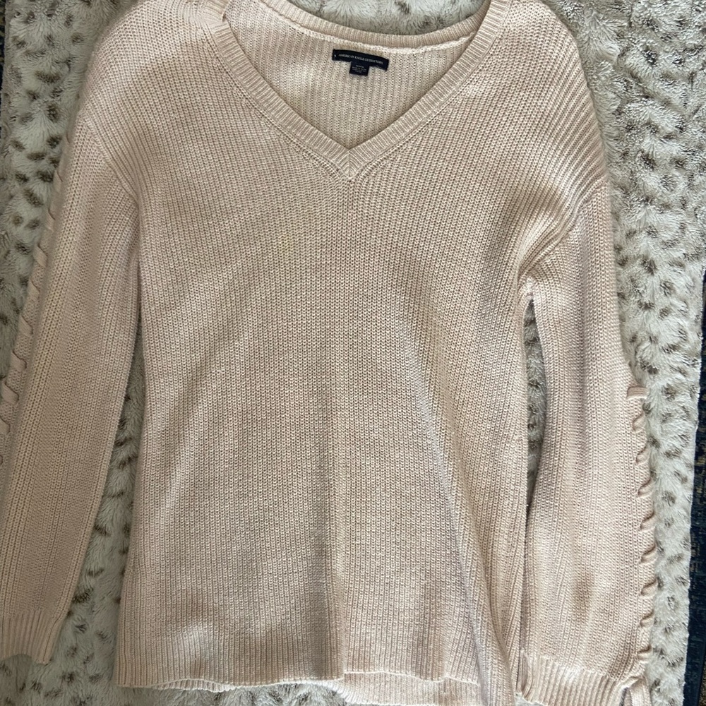 American Eagle Sweater with Laced Sleeves